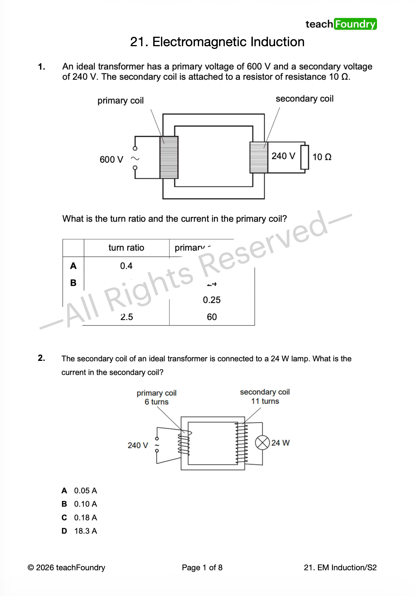 21. Electromagnetic Induction
