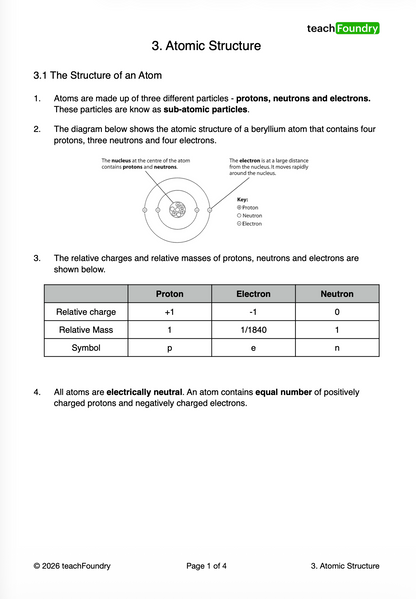 3. Atomic Structure
