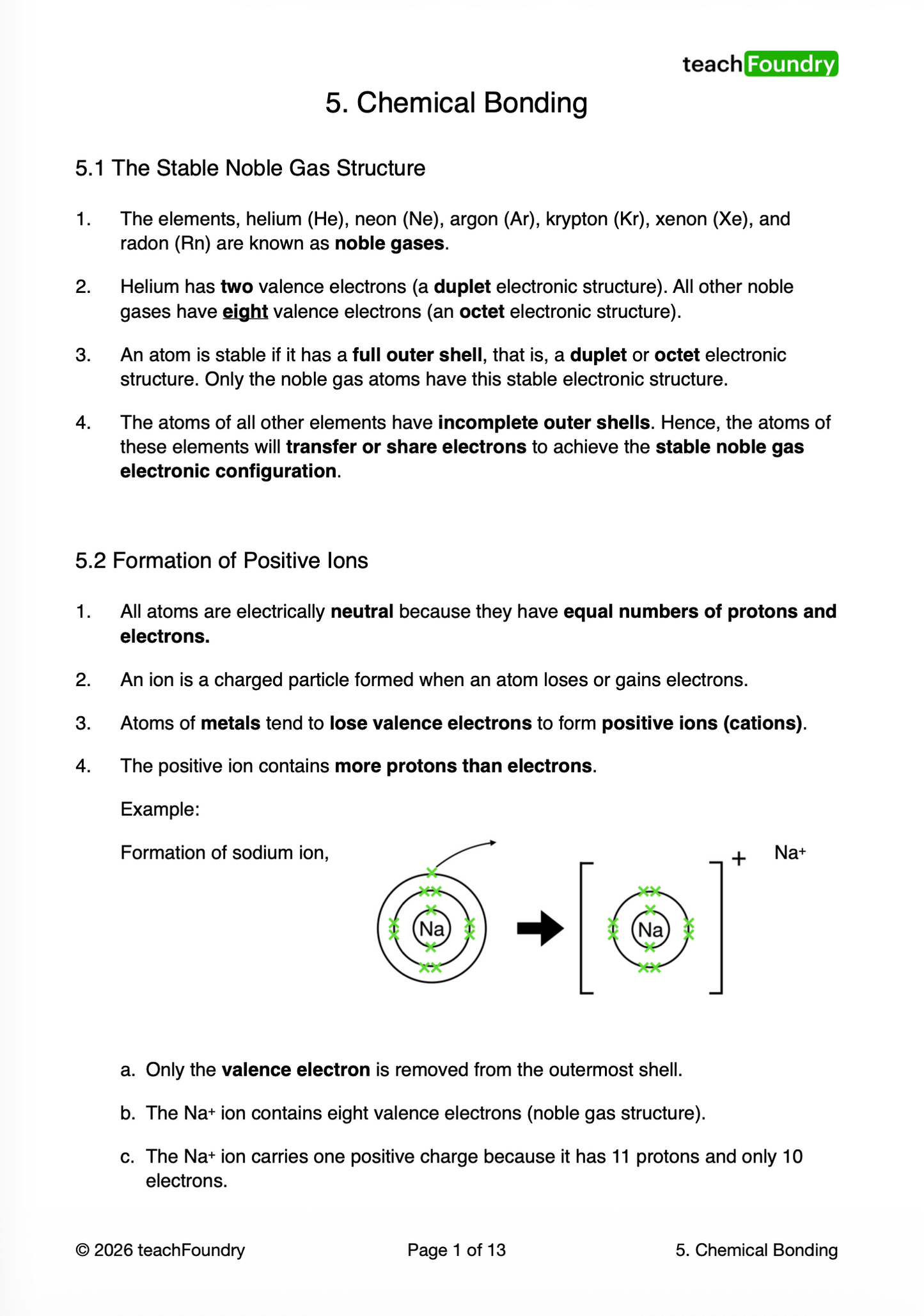 5. Chemical Bonding