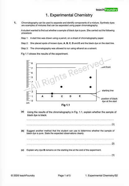 1. Experimental Chemistry