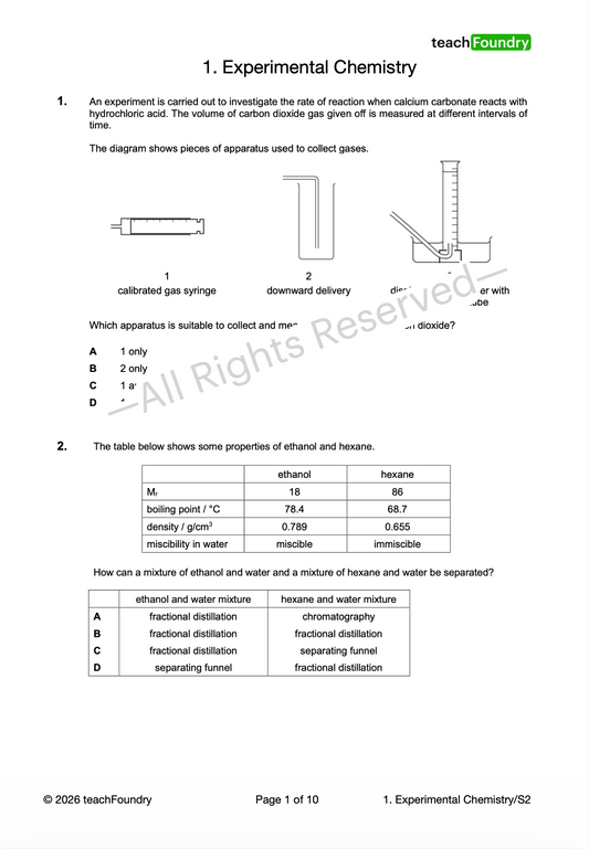 1. Experimental Chemistry