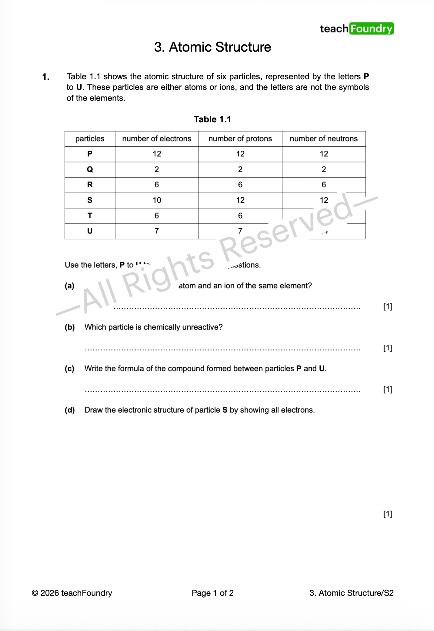 3. Atomic Structure