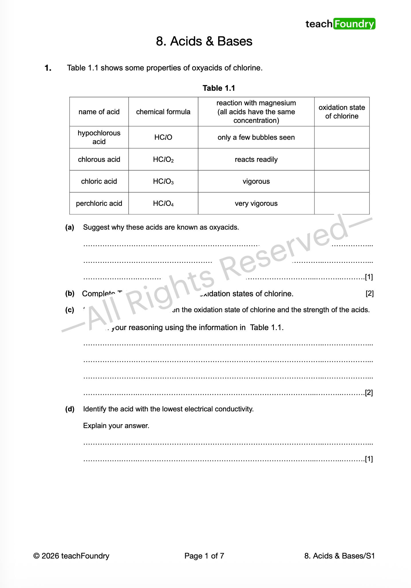 8. Acids & Bases