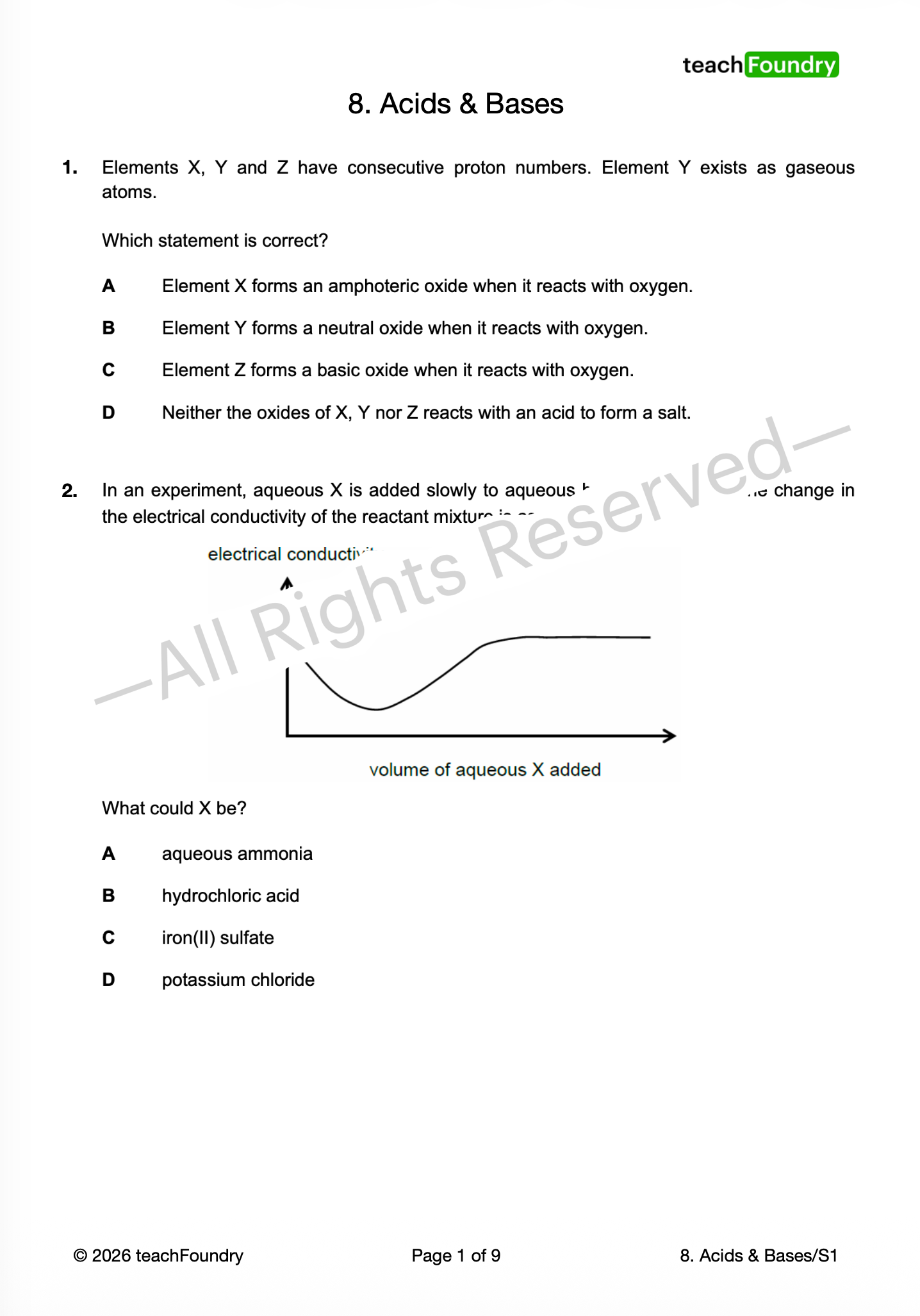 8. Acids & Bases
