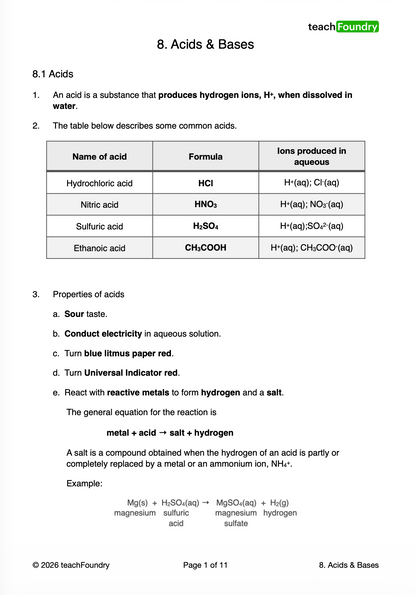 8. Acids & Bases