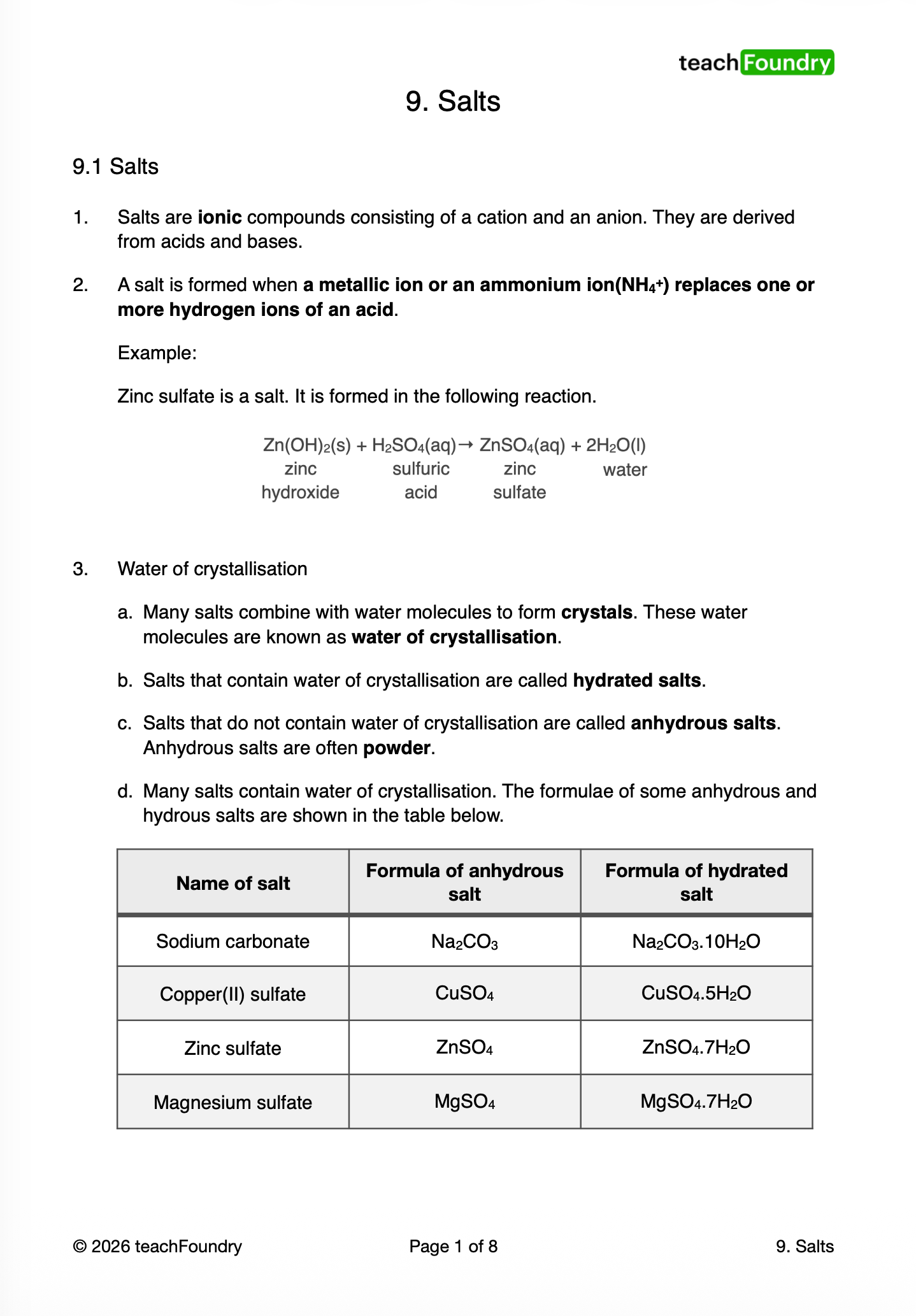 9. Salts
