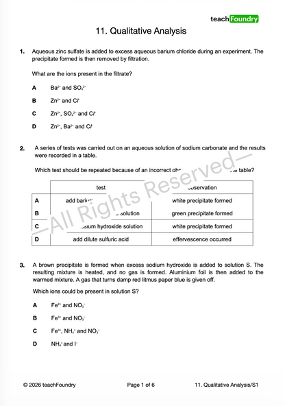 Chemistry Complete Revision Notes & Worksheets Bundle
