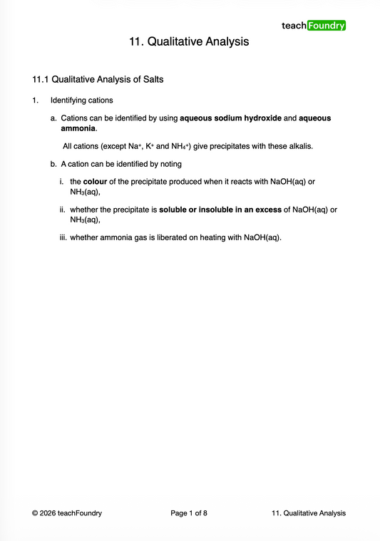 11. Qualitative Analysis