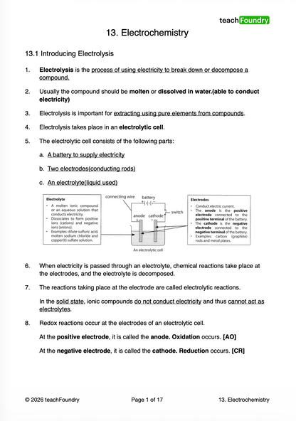 13. Electrochemistry