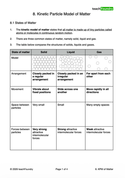 8. KPM of Matter