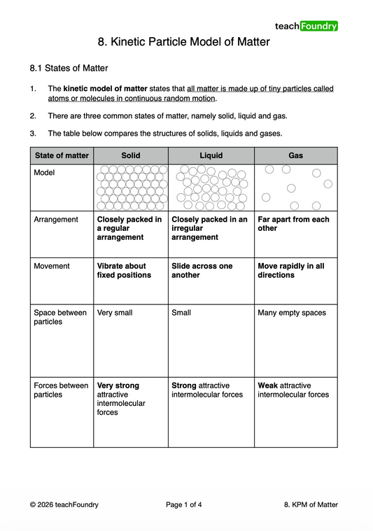 8. KPM of Matter