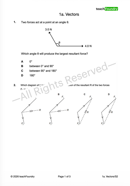 1. Physical Measurements & Vectors