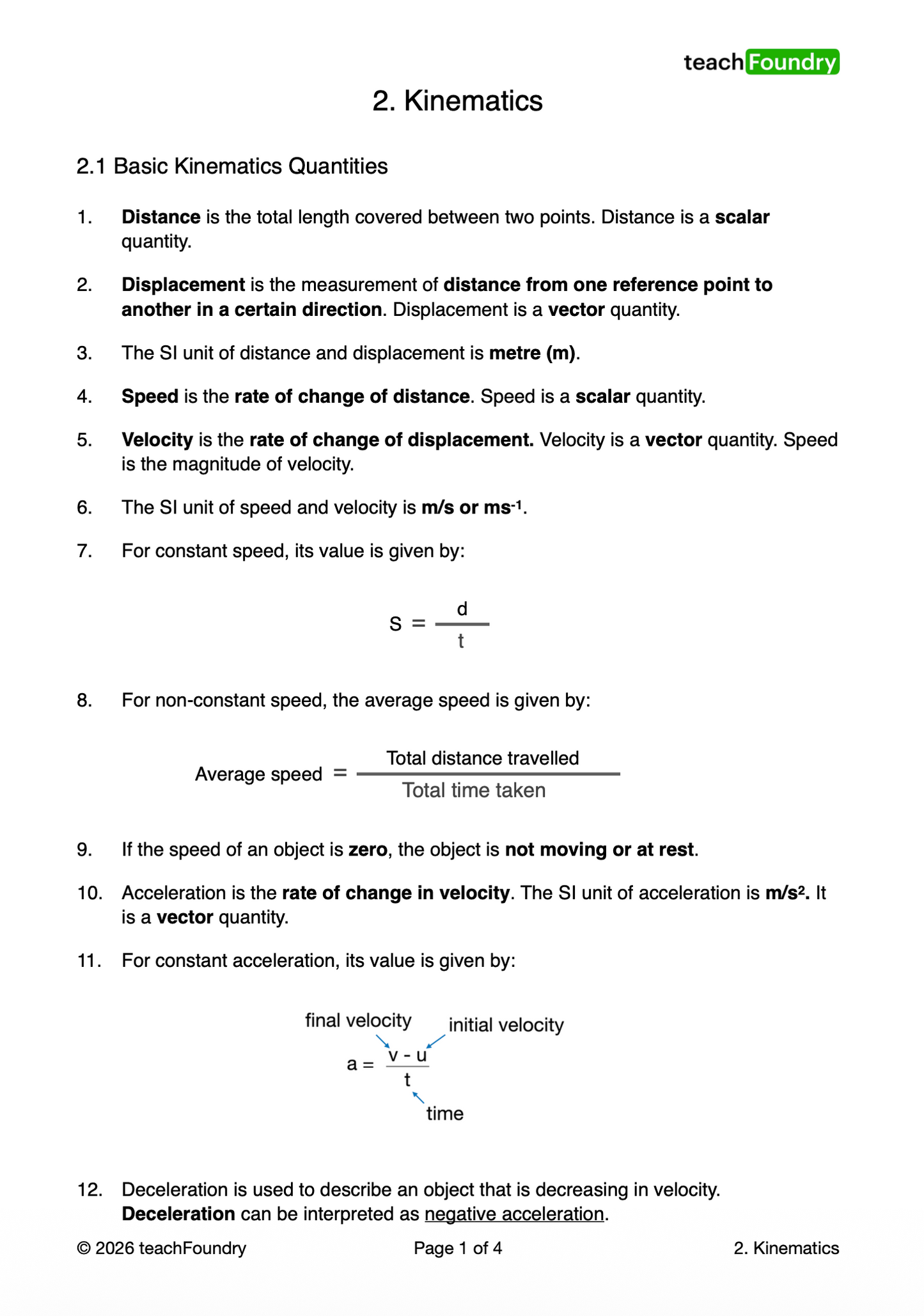 2. Kinematics