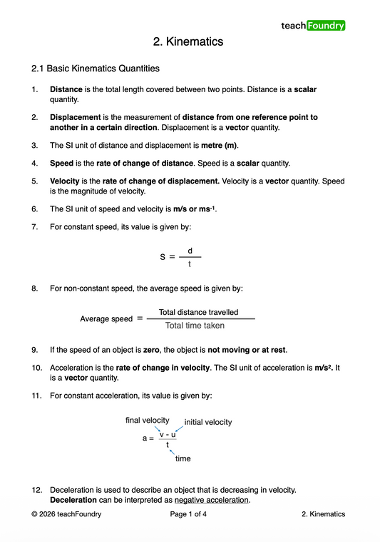 2. Kinematics