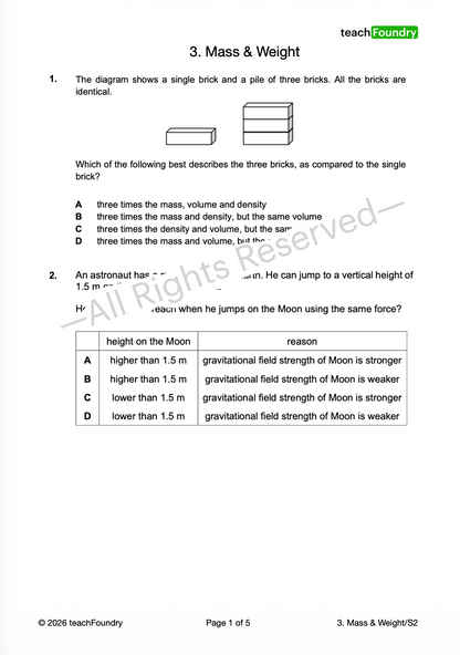 3. Mass & Weight