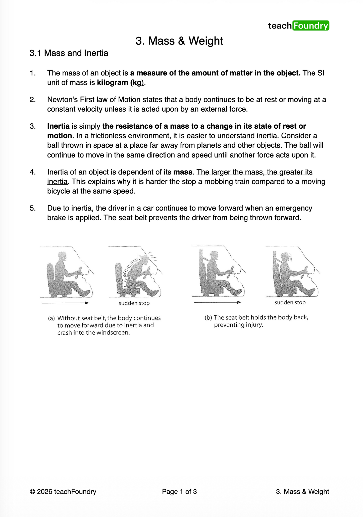 3. Mass & Weight