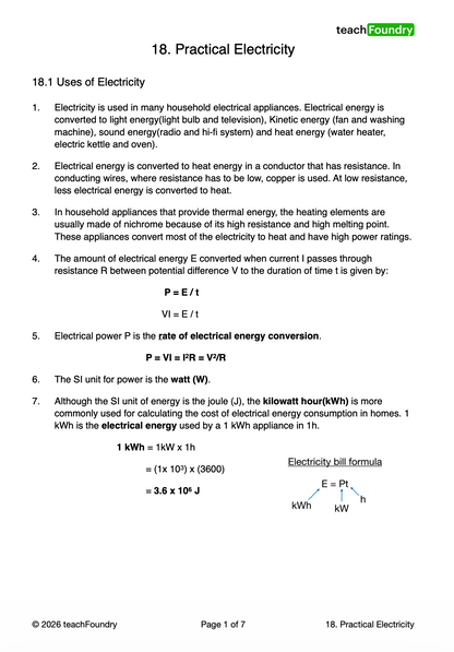 18. Practical Electricity
