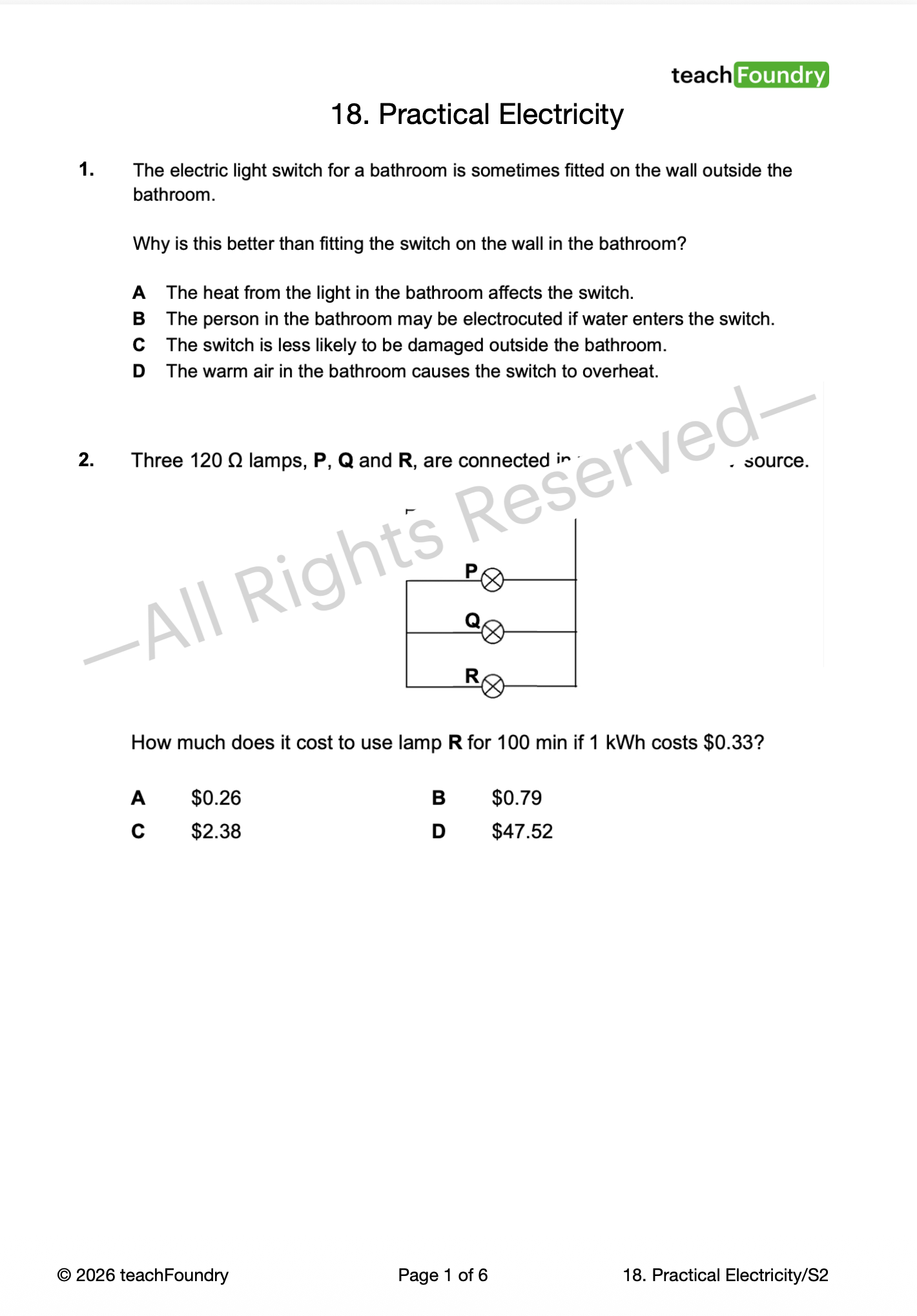 18. Practical Electricity