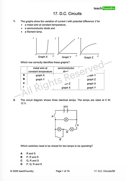 17. D.C. Circuits
