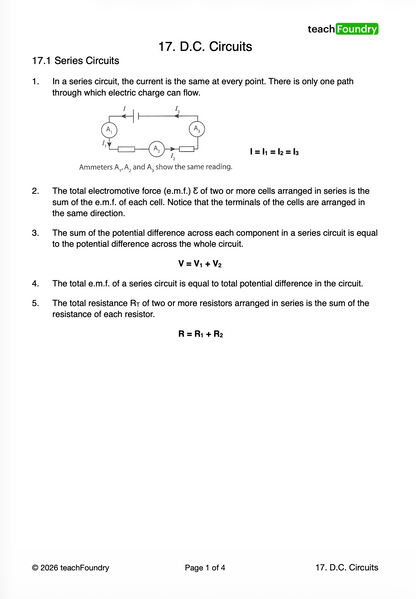 17. D.C. Circuits