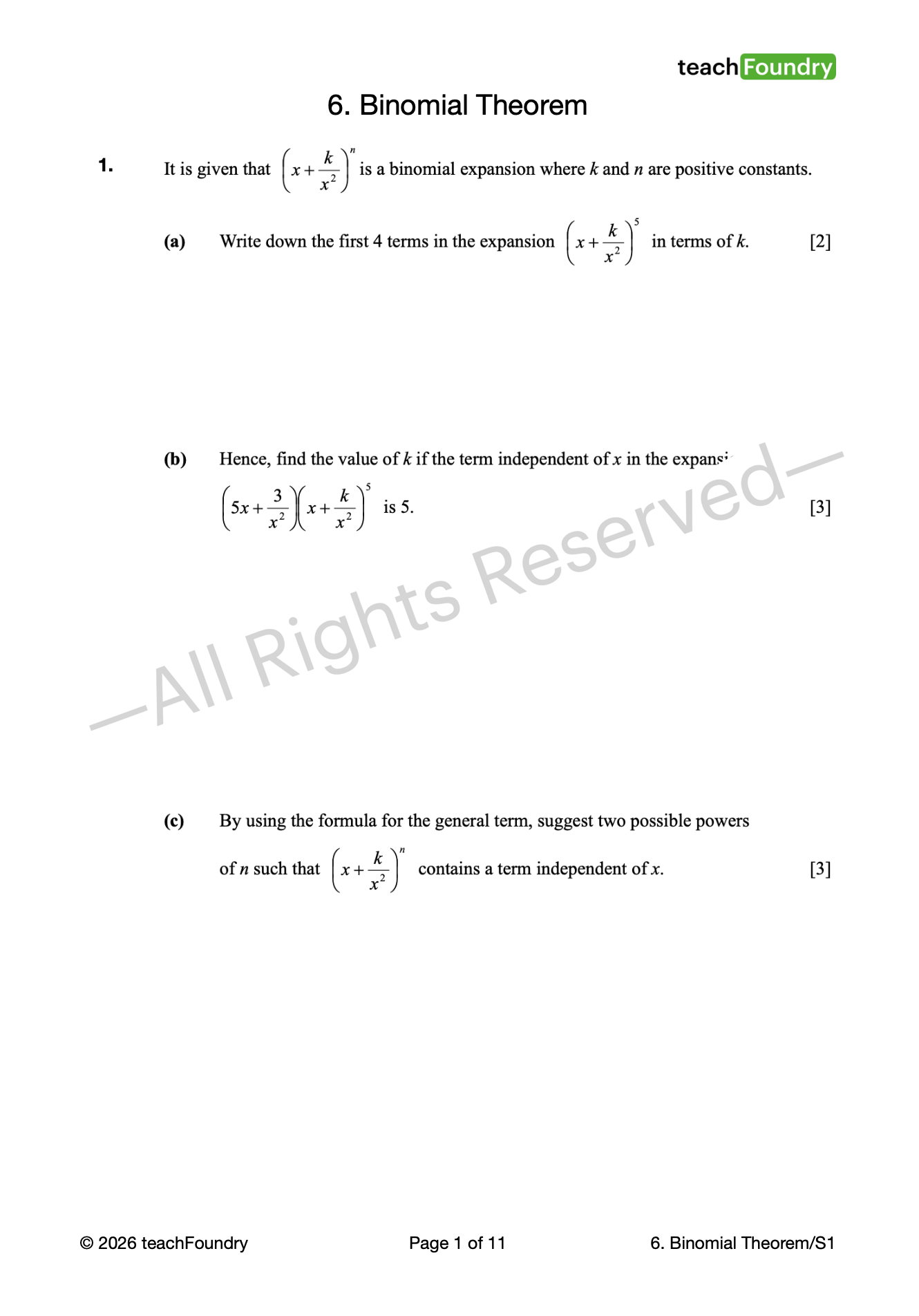 Additional Mathematics Revision Worksheets Bundle