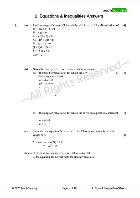 2. Equations & Inequalities