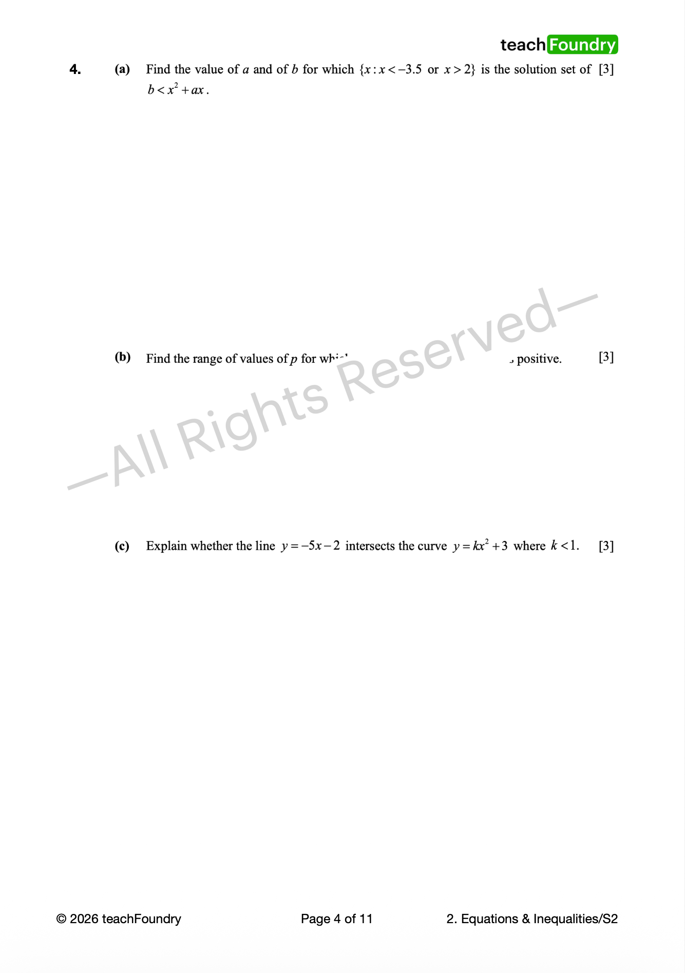 2. Equations & Inequalities