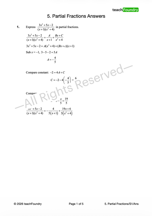 5. Partial Fractions