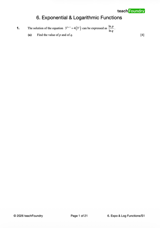 6. Exponential & Logarithmic Functions