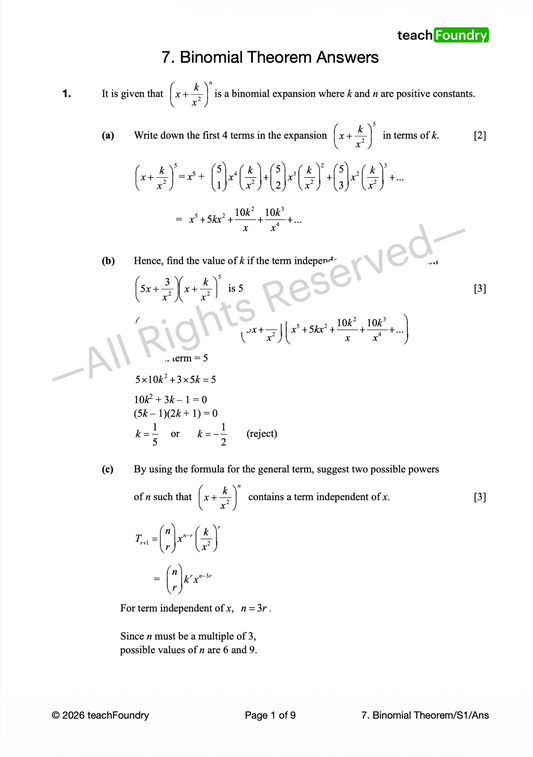 7. Binomial Theorem