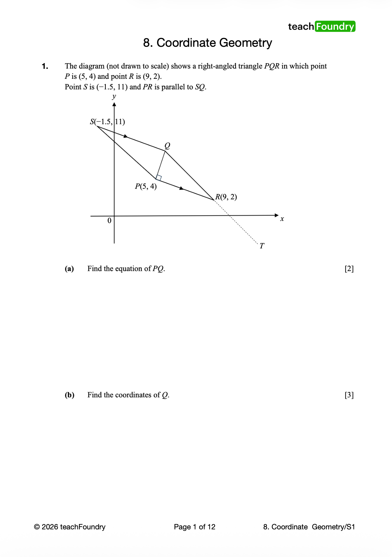 8. Coordinate Geometry