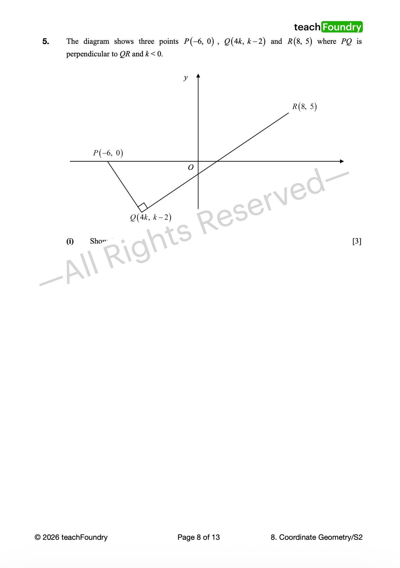 8. Coordinate Geometry