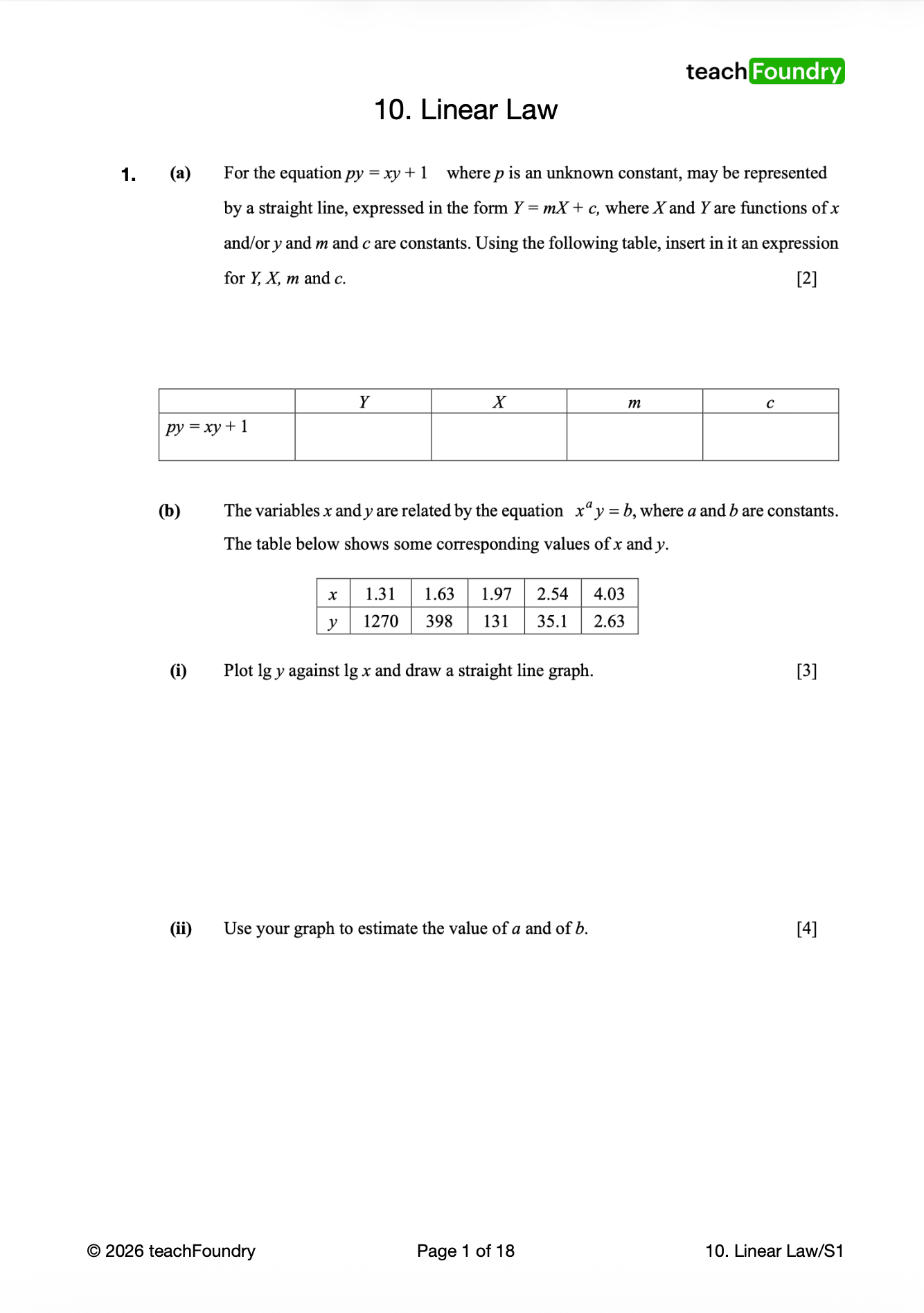 10. Linear Law