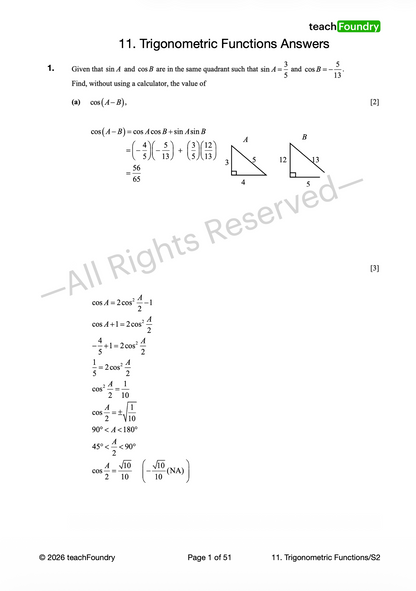 11. Trigonometric Functions