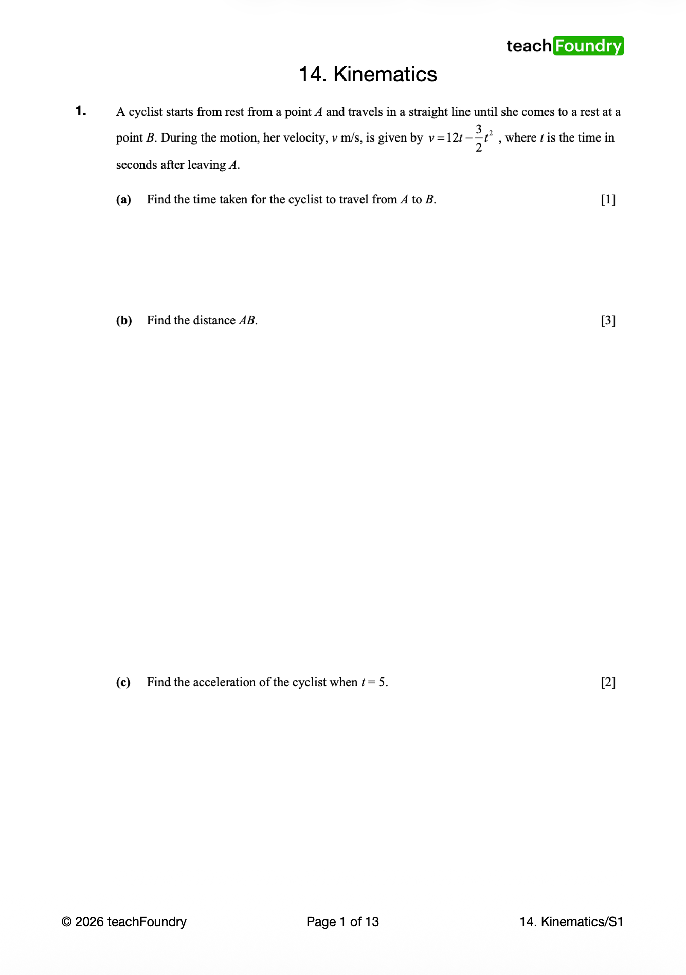 14. Kinematics