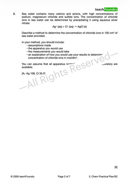 Chemistry Practical Complete Revision Worksheets Bundle