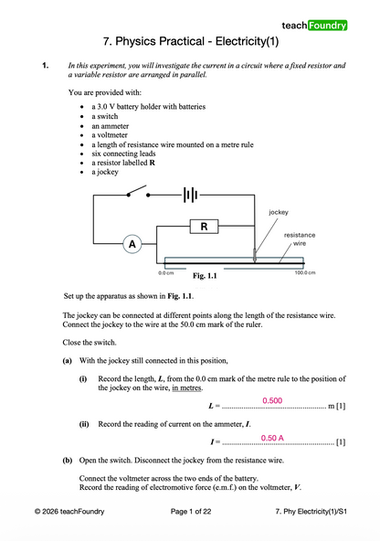 PHYSICS Practical Complete Revision Worksheets Bundle